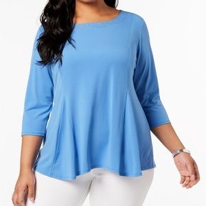 Ny Collection Plus Size Studded Swing Tunic